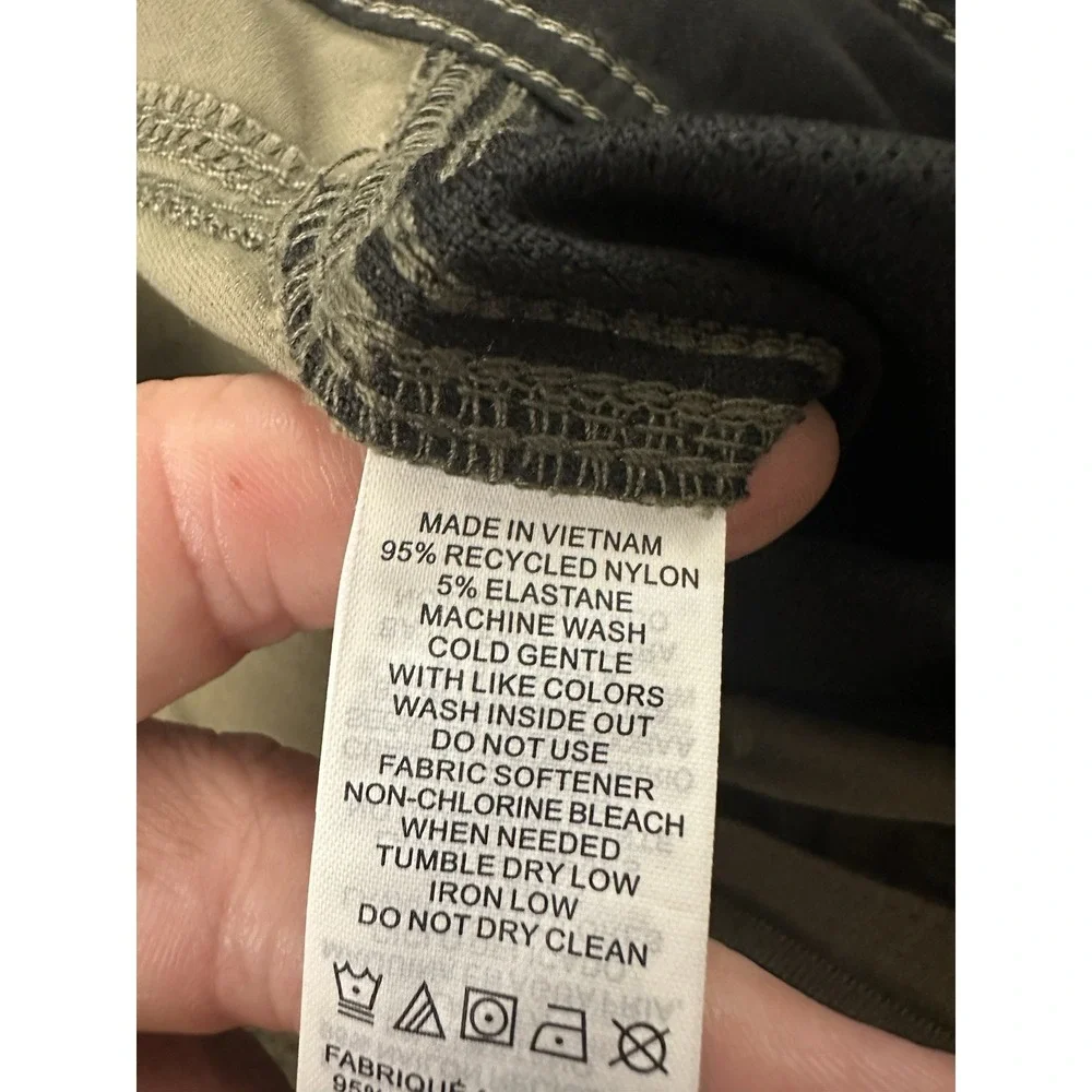 Prana Stretch Zion Pants II Men's Size 35x30 Relaxed Straight Fit Slate Green